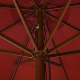 Parasol ogrodowy na drewnianym słupku, 330 cm, terakota