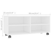 vidaXL Szafka pod TV, biała, 90x35x35 cm, materiał drewnopochodny
