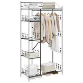 Otwy garderoba Czarny 101 x 43 x 188 cm Stal