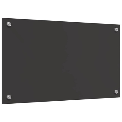 Panel kuchenny Ciemnoszary 70 x 40 cm szkło hartowane