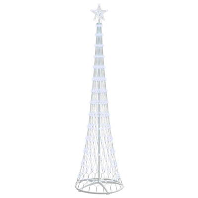 Choinka świąteczna LED z podstawą Chłodna biel 250 cm Metal