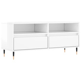 vidaXL Szafka pod TV, wysoki połysk, biała, 100x34,5x44,5 cm wariant 4