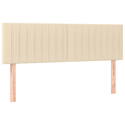 vidaXL Łóżko kontynentalne z materacem, kremowe, tkanina, 140x190 cm wariant 18