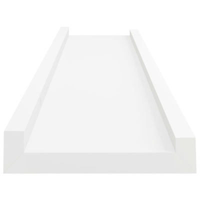 vidaXL Półki ścienne na zdjęcia, 2 szt., białe, 60x9x3 cm, MDF