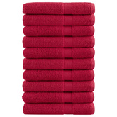 Ręczniki premium SOLUND 10 szt. czerwone, 100x200 cm, 600 g/cm?