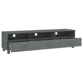 vidaXL Szafka pod TV HAMAR, ciemnoszara, 158x40x40 cm, drewno sosnowe