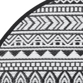 Dywan na zewnątrz, czarny, ?160 cm, PP vidaXL