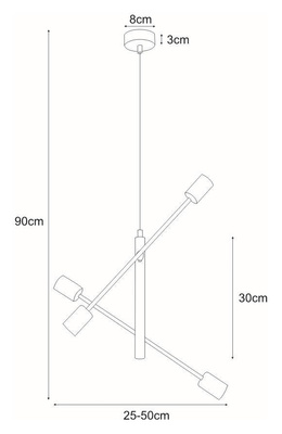 Lampa sufitowa K-4750 z serii CAMARA KAJA