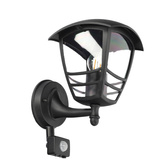Ogrodowa oprawa elewacyjna kinkiet  z czujnikiem ruchu IMMA BLACK SENSOR E27 czarny IP44 EDO777381 EDO Solutions