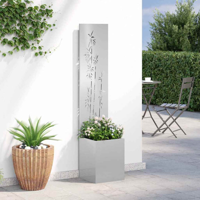 Ekran zapewniający prywatność w ogrodzie Srebrny 32 x 140 cm