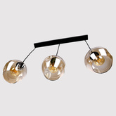 Lampa wisząca szklana czarno/brązowa 3xE27 Aspa 33-00606