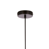 Lampa wisząca z abażurem Spiega czarno-złota z kloszem dymionym E27 pojedyncza