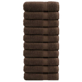 Ręczniki premium, SOLUND, 10 szt., brązowe, 50x100 cm, 600 g/m?