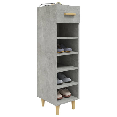 Szafka na buty, szarość betonu, 30x35x105 cm