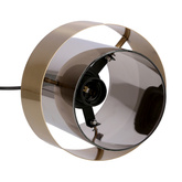 Lampa wisząca z abażurem Spiega czarno-złota z kloszem dymionym E27 pojedyncza