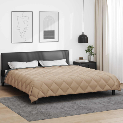 Zimowa Kołdra Antracyt i Taupe 200 x 200 cm Mikrofibra