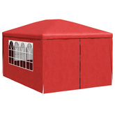 Namiot Imprezowy 400 x 300 x 255 cm czerwony PE i stal