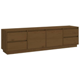 vidaXL Szafka pod TV, miodowy brąz, 176x37x47,5cm, lite drewno sosnowe