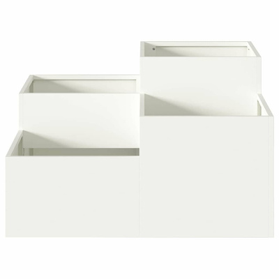 Doniczka ogrodowa Biały 80 x 80 x 48 cm Stal