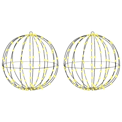 Piłka 2 szt. Ciepła biel 50 x 50 x 52 cm Metal 320 LED