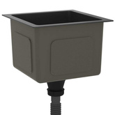 Ręcznie robiony zlewozmywak, czarny, stal nierdzewna