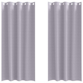 Firany blackout z kółkami 2 pcs Metaliczny Szary 260 x 140 cm