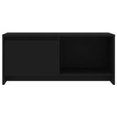 vidaXL Szafka pod TV, czarna, 90x35x40 cm, materiał drewnopochodny