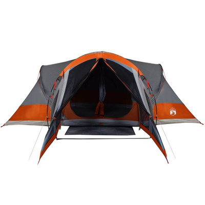 vidaXL Namiot rodzinny tipi, 8-os., szaro-pomarańczowy, wodoszczelny model standard