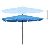 Parasol ogrodowy na słupku, 210x140 cm, lazurowy