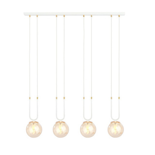 Lampa wisząca GLAM 4 WHITE/MIODOWY