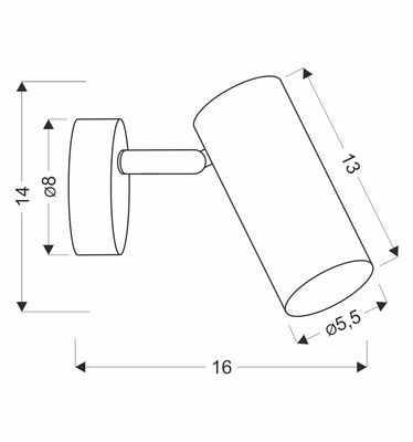 Kinkiet biały ruchomy 1xGU10 Colly 91-01603