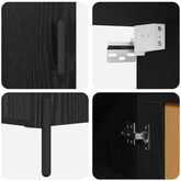 Highboard 2 szt. Czarny Dąb 69,5 x 34 x 180 cm
