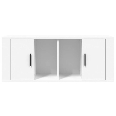 vidaXL Szafka pod TV, biała, 100x35x40 cm, materiał drewnopochodny wariant 5