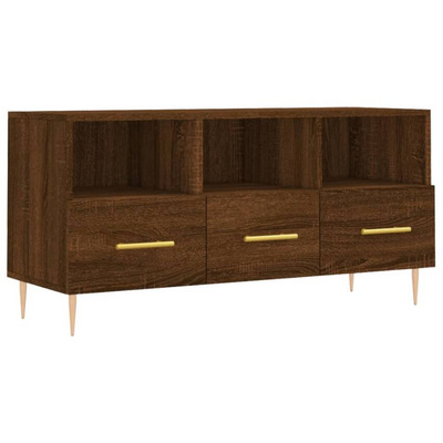vidaXL Szafka pod TV, brązowy dąb, 102x36x50 cm