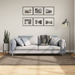 vidaXL Dywan ISTAN z długim runem, połyskujący, szary, 140x200 cm