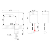 BATERIA UMYWALKOWA BEZDOTYKOWA Z REGUL TEMPER SMART FLOW, 230 CZAR