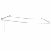 Markiza chowana Biały 400 × 300 cm Aluminium