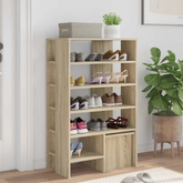 Szafka na buty z półką 2 pcs Dąb Sonoma Materiał drewnopochodny