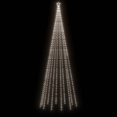 vidaXL Choinka stożkowa, 732 zimne białe LED, 160x500 cm