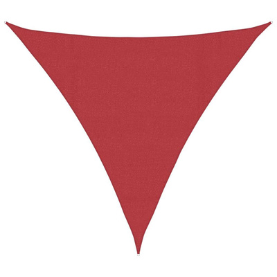 Żagiel przeciwsłoneczny, 160 g/m?, czerwony, 5x5x5 m, HDPE