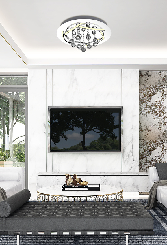 LAMPA PLAFON CANDELLUX APETI KORFU LED CHROMOWY 4000K