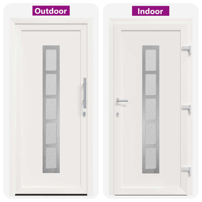 Drzwi Frontowe 88 x 200 cm PVC Biały