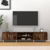 vidaXL Szafka pod TV, przydymiony dąb, 180x31,5x40 cm
