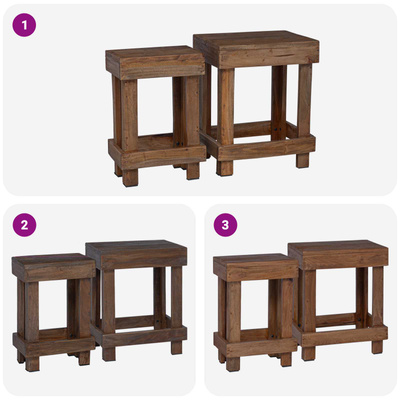 Stojak na rośliny 2 pcs Brązowy 70 x 11 x 27 cm