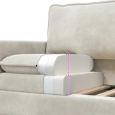 Sofa kremowy 156 x 81 x 87,5 cm Welur