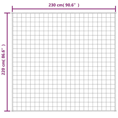 vidaXL Koc obciążeniowy, kremowy, 220x230 cm, 11 kg, tkanina