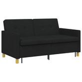 Rozkładana sofa Czarny tkanina