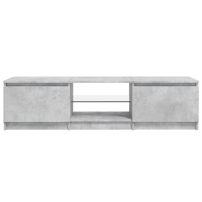 Szafka pod TV z LED, szarość betonu, 140x40x36 cm