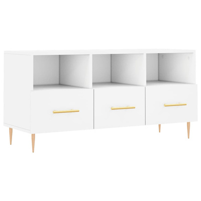 vidaXL Szafka pod TV, biała, 102x36x50 cm, materiał drewnopochodny