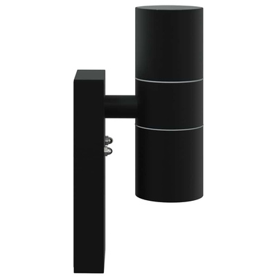 Zewnętrzna lampa ścienna 2 pcs Czarny 7 x 10 x 22 cm